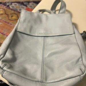 American leather backpack light mint